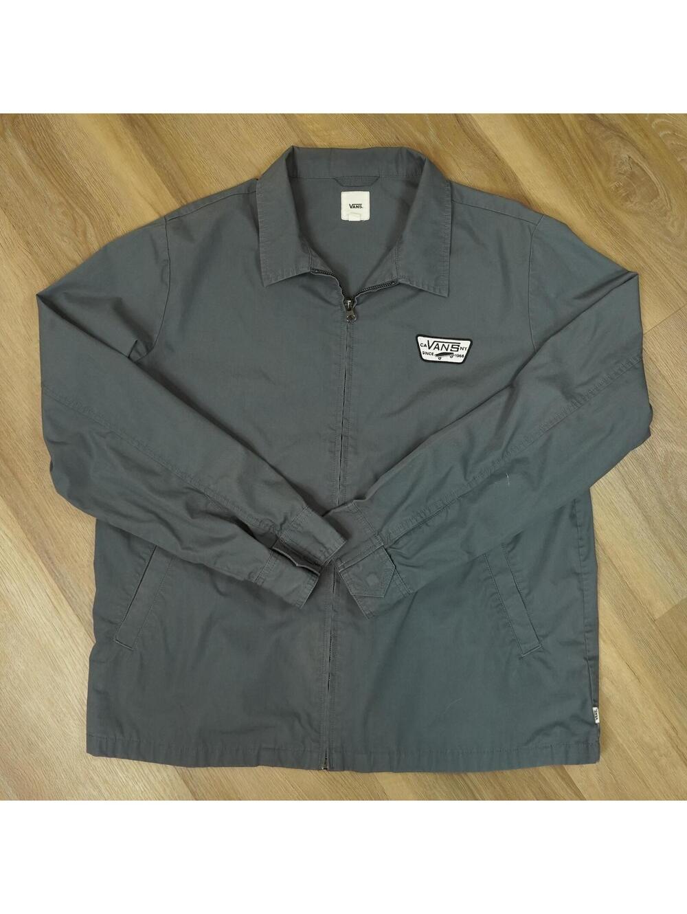 Vans Gray Zip-Up Jacket, Men's XL - Utility, workwear, skater, west coast‎
